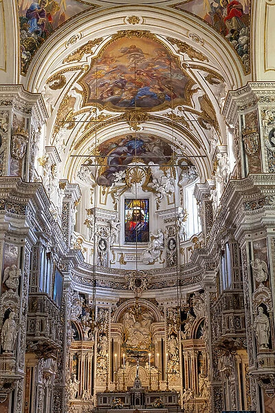 Italy, Sicily, Palermo, Chiesa del Gesu (Casa Professa), Interior