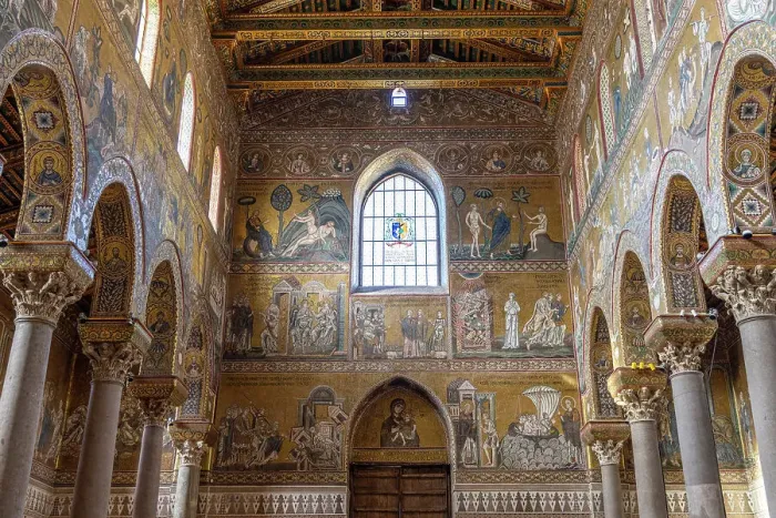 Framed Print : Italy, Sicily, Palermo, Monreale, Monreale Cathedral interior Framed Print : Italy, Sicily, Palermo, Monreale, Monreale Cathedral interior