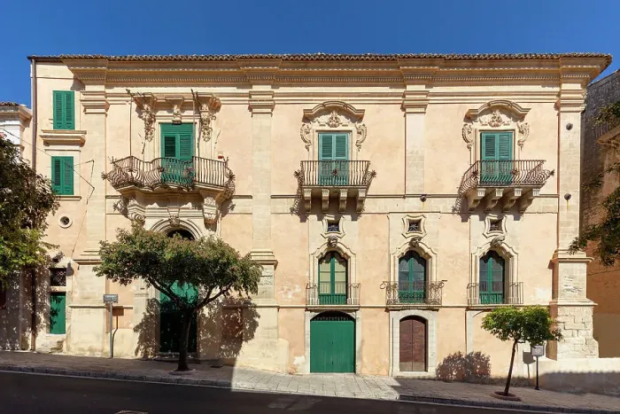 Framed Print : Italy, Sicily, Ragusa, Palazzo Bertini, Bertini palace