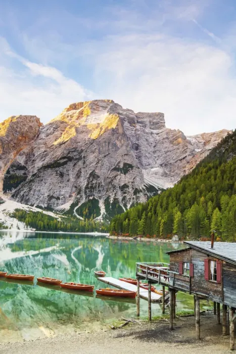 Framed Print : Italy, South Tyrol, Bolzano, Braies Lake Framed Print : Italy, South Tyrol, Bolzano, Braies Lake