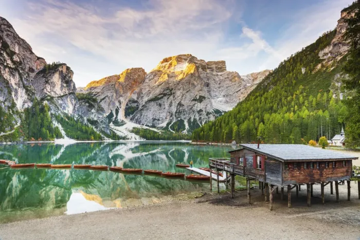 Framed Print : Italy, South Tyrol, Bolzano, Braies Lake Framed Print : Italy, South Tyrol, Bolzano, Braies Lake