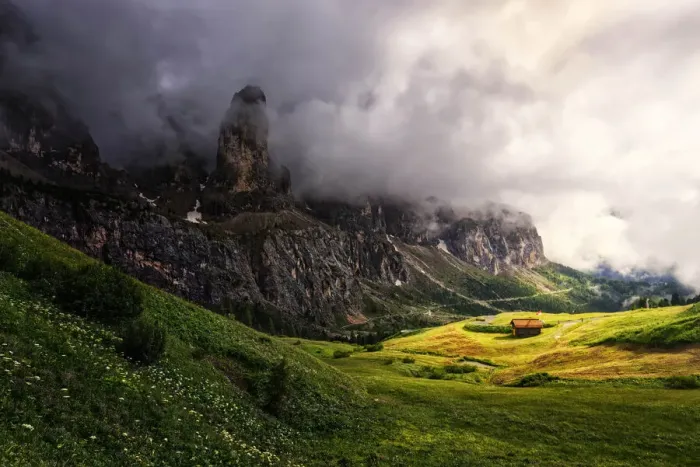 Framed Print : Italy, Trentino-Alto Adige, Alps, Dolomites, Trento district, Val di Fassa, Passo Pordoi Framed Print : Italy, Trentino-Alto Adige, Alps, Dolomites, Trento district, Val di Fassa, Passo Pordoi