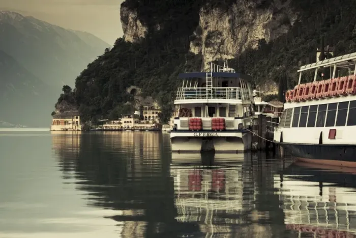 Framed Print : Italy, Trentino-Alto Adige, Lake District, Lake Garda, Riva del Garda, lake ferries Framed Print : Italy, Trentino-Alto Adige, Lake District, Lake Garda, Riva del Garda, lake ferries