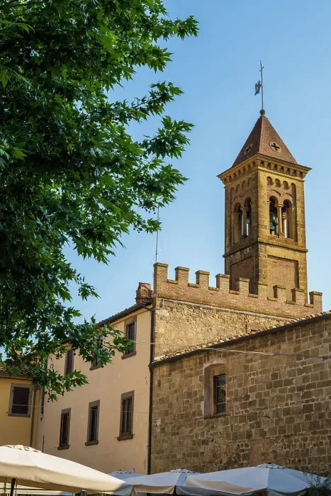 Framed Print : Italy, Tuscany. The bell tower of a church in Bolgheri Framed Print : Italy, Tuscany. The bell tower of a church in Bolgheri