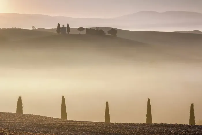 Framed Print : Italy, Tuscany, Crete landscape, Vitaleta chapel, near Pienza town Framed Print : Italy, Tuscany, Crete landscape, Vitaleta chapel, near Pienza town