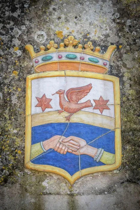 Framed Print : Italy, Tuscany, Elba. the coat of arms of Poggio Framed Print : Italy, Tuscany, Elba. the coat of arms of Poggio