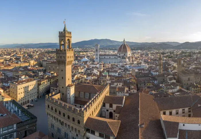 Framed Print : Italy, Tuscany, Florence, Palazzo Vecchio and Santa Maria del Fiore Cathedral Framed Print : Italy, Tuscany, Florence, Palazzo Vecchio and Santa Maria del Fiore Cathedral