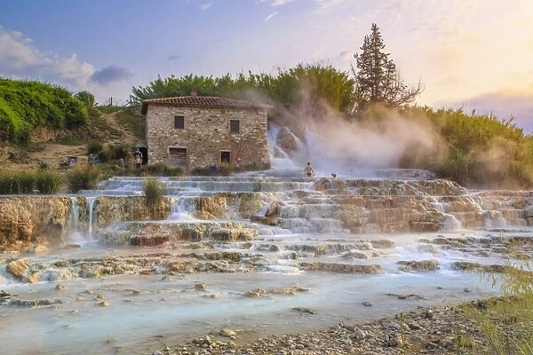 Italy, Tuscany, Grosseto, Saturnia, Saturnia old thermal baths