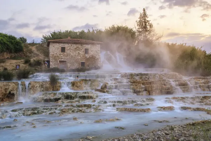 Framed Print : Italy, Tuscany, Grosseto, Saturnia, Saturnia old thermal baths