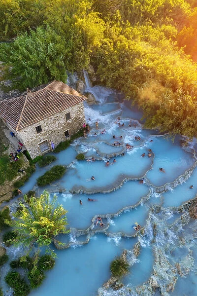 Italy, Tuscany, Grosseto, Saturnia, Saturnia Hot Springs