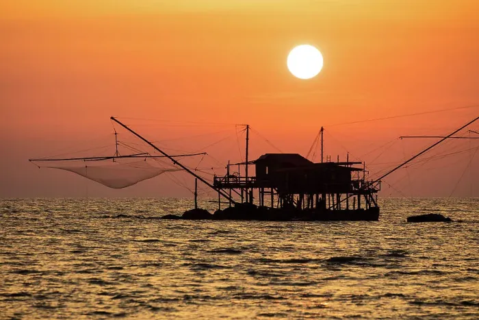 Framed Print : Italy, Tuscany, Mediterranean Sea, fisherman house, near Marina di Pisa village, sunset Framed Print : Italy, Tuscany, Mediterranean Sea, fisherman house, near Marina di Pisa village, sunset