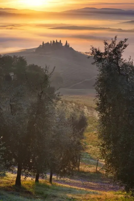 Framed Print : Italy, Tuscany, Siena district, Orcia Valley, Podere Belvedere near San Quirico d Orcia