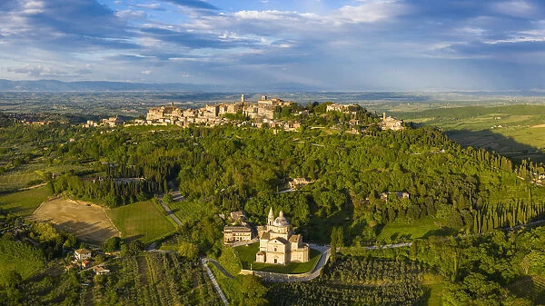 Italy, Tuscany, Siena Province, Montepulciano and Sanctuary San Biagio