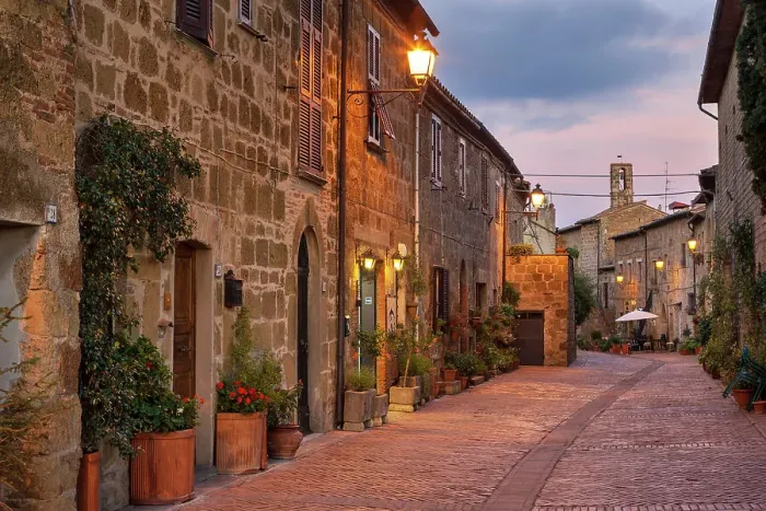 Framed Print : Italy, Tuscany, Sovana village Framed Print : Italy, Tuscany, Sovana village