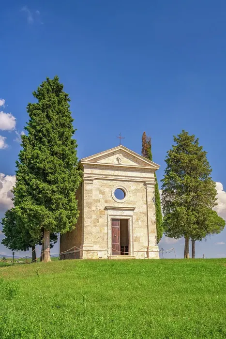 Framed Print : Italy, Tuscany. The tiny chapel of the Madonna di Vitaleta near to San Quirico d'Orcia Framed Print : Italy, Tuscany. The tiny chapel of the Madonna di Vitaleta near to San Quirico d'Orcia