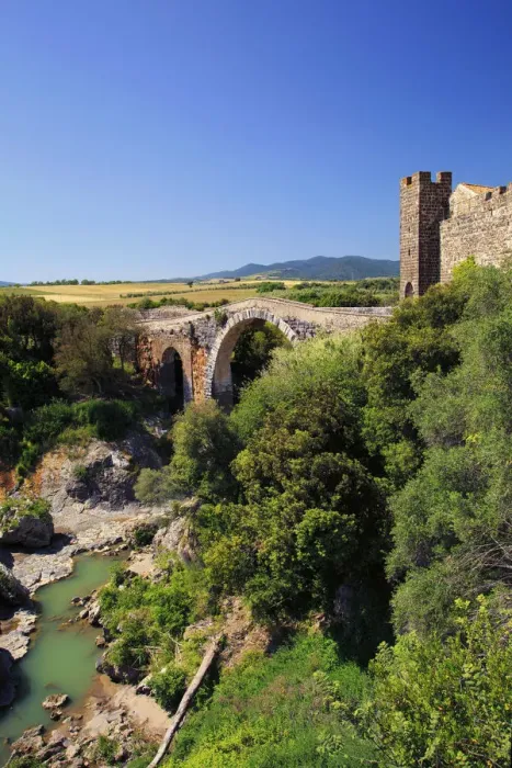 Framed Print : Italy, Tuscany, Vulci, Castello dell Abbadia e Ponte del Diavolo Framed Print : Italy, Tuscany, Vulci, Castello dell Abbadia e Ponte del Diavolo