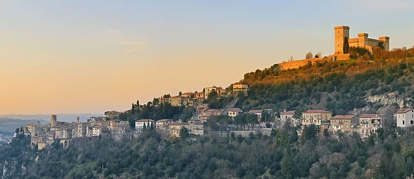 Italy, Umbria, Terni District, Narni. Rocca di Albornoz, view of the castle