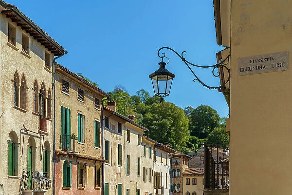 Italy, Veneto. Asolo, a street