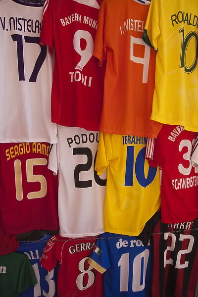 Italy, Veneto, Lake District, Lake Garda, Malcesine, soccer-football jerseys for sale