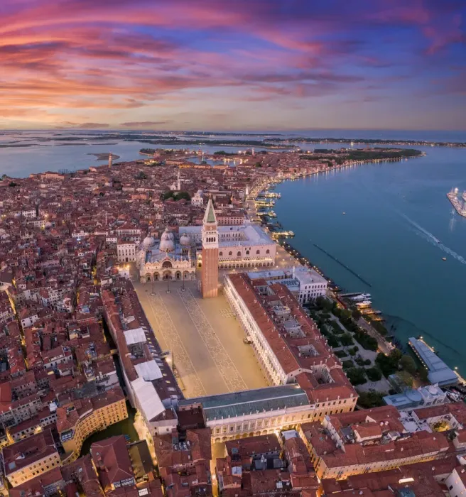 Framed Print : Italy, Veneto, Venice, Aerial view of St Marks square Framed Print : Italy, Veneto, Venice, Aerial view of St Marks square