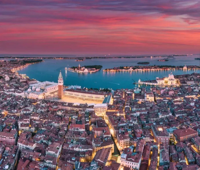 Framed Print : Italy, Veneto, Venice, Aerial view of St Marks square