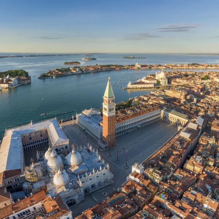 Framed Print : Italy, Veneto, Venice, Aerial view of St Marks square Framed Print : Italy, Veneto, Venice, Aerial view of St Marks square