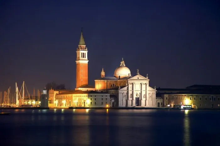 Framed Print : Italy, Veneto, Venice; The Church prominently lit during the night, across the Bacino di San Marco Framed Print : Italy, Veneto, Venice; The Church prominently lit during the night, across the Bacino di San Marco