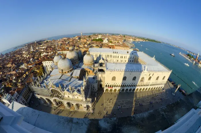 Framed Print : Italy, Veneto, Venice, Doges Palace from the Campanile