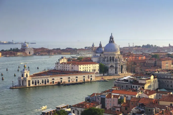 Framed Print : Italy, Veneto, Venice, Sestiere of San Marco, Elevated view of Santa Maria della Salute Framed Print : Italy, Veneto, Venice, Sestiere of San Marco, Elevated view of Santa Maria della Salute