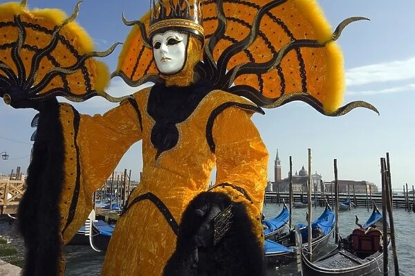 Italy Veneto Venice Venice Carnival People in Costumes