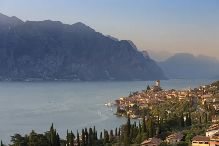 Framed Print : Italy. Veneto. Verona district. Lake Garda. Malcesine. Scaligero castle Framed Print : Italy. Veneto. Verona district. Lake Garda. Malcesine. Scaligero castle