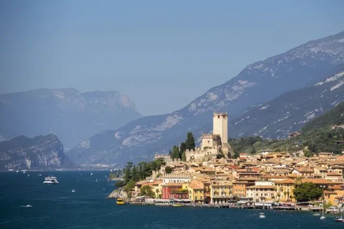 Framed Print : Italy. Veneto. Verona district. Lake Garda. Malcesine. Scaligero castle Framed Print : Italy. Veneto. Verona district. Lake Garda. Malcesine. Scaligero castle