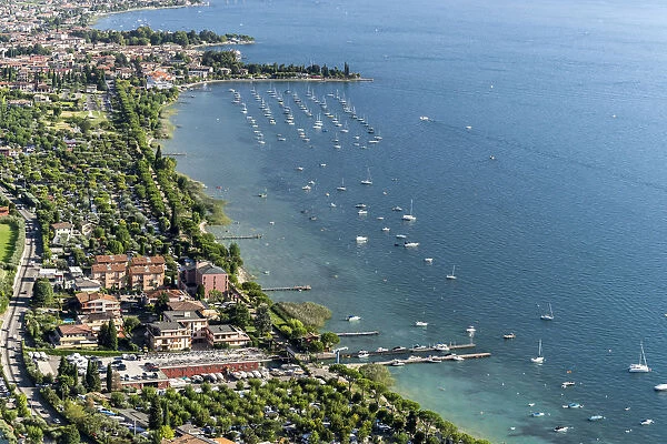 Italy. Veneto. Verona district. Lake Garda. The lake seen from the Rocca of Garda