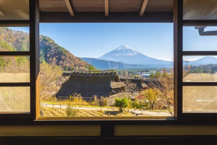 Framed Print : Iyashi no-Sato Nenba traditional village, Yamanashi prefecture, Japan Framed Print : Iyashi no-Sato Nenba traditional village, Yamanashi prefecture, Japan