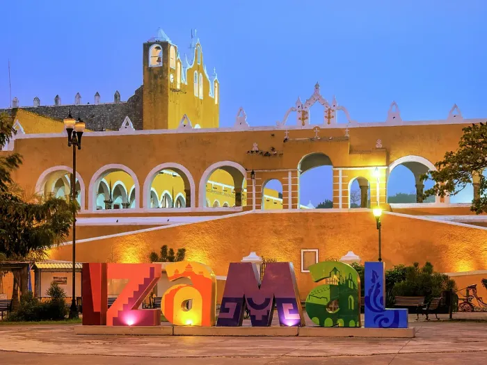 Framed Print : Izamal Letters at the Itzamna Park and Convent of San Antonio de Padua at dawn, Izamal, Yucatan State, Mexico Framed Print : Izamal Letters at the Itzamna Park and Convent of San Antonio de Padua at dawn, Izamal, Yucatan State, Mexico