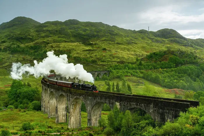 Framed Print : Jacobite steam train crossing Glenfinnan Viaduct, Glenfinnan, Inverness-shire, Scottish Highlands, Scotland, UK Framed Print : Jacobite steam train crossing Glenfinnan Viaduct, Glenfinnan, Inverness-shire, Scottish Highlands, Scotland, UK