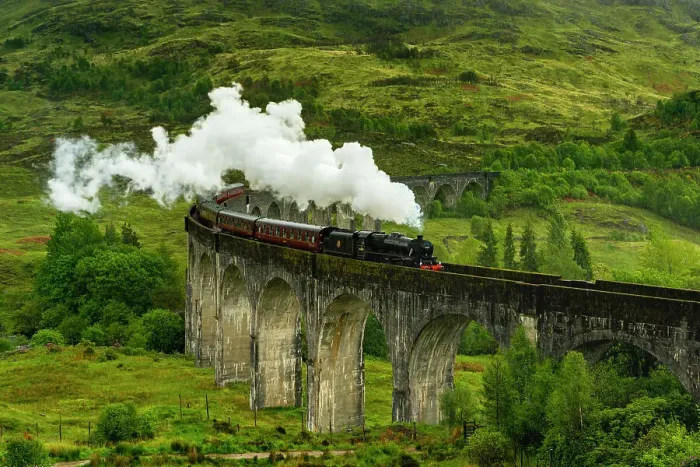 Framed Print : Jacobite steam train crossing Glenfinnan Viaduct, Glenfinnan, Inverness-shire, Scottish Highlands, Scotland, UK Framed Print : Jacobite steam train crossing Glenfinnan Viaduct, Glenfinnan, Inverness-shire, Scottish Highlands, Scotland, UK