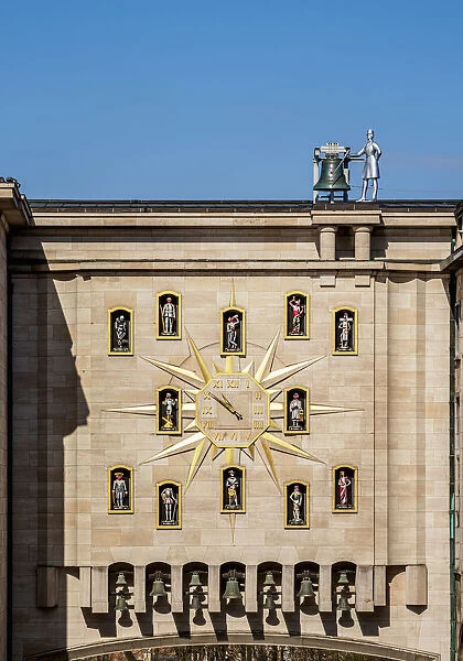 Jacquemart Clock, Palais de la Dynastie, Mont des Arts, Brussels, Belgium