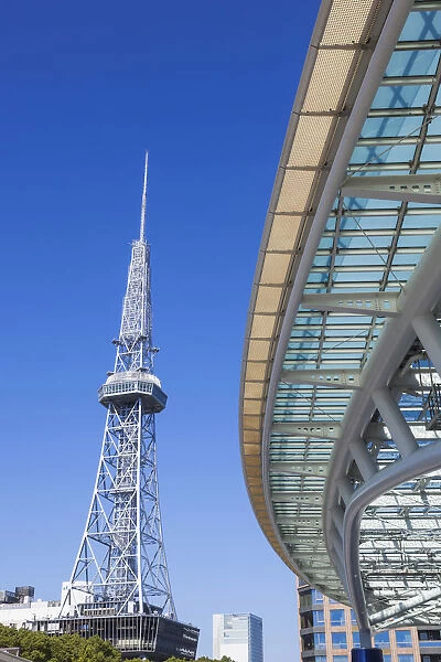 Japan, Honshu, Aichi, Nagoya, Nagoya TV Tower and Oasis 21 Building