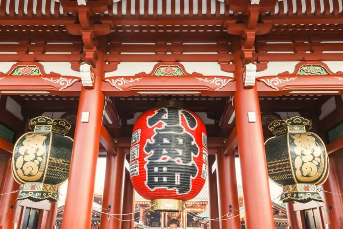 Framed Print : Japan, Honshu, Tokyo, Asakusa, Sensoji Temple aka Asakusa Kannon Temple, Entrance