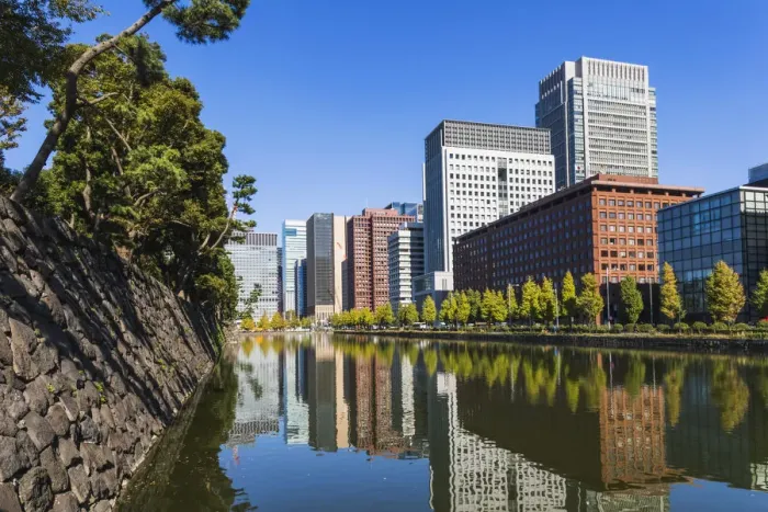 Framed Print : Japan, Honshu, Tokyo, Marunouchi District Skyline