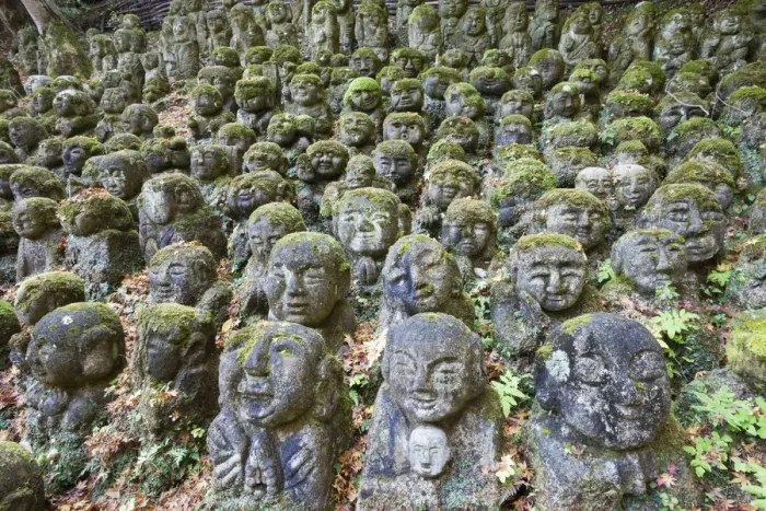 Framed Print : Japan, Kyoto, Arashiyama, Otagi Nembutsu-ji Temple, Carved Stone Figures of Rakan Framed Print : Japan, Kyoto, Arashiyama, Otagi Nembutsu-ji Temple, Carved Stone Figures of Rakan