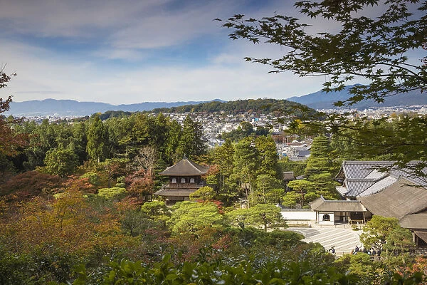 Japan, Kyoto, Ginkakuji Temple - A World Heritage Site, View of Silver Pavilion