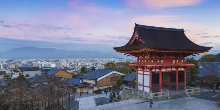 Framed Print : Japan, Kyoto, Higashiyama District, Kiyomizu-dera Temple, The Deva gate