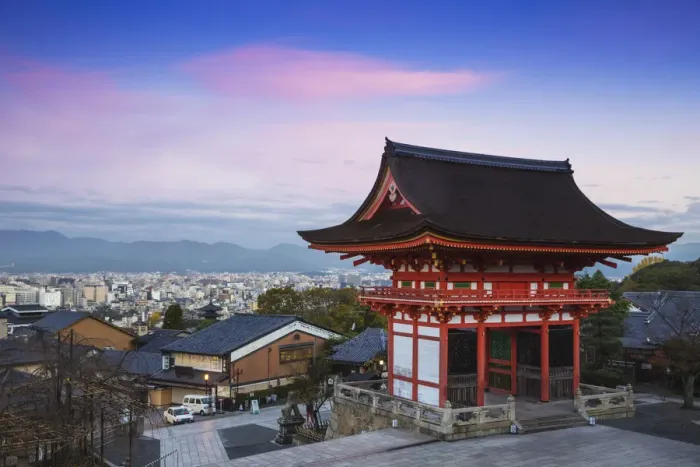 Framed Print : Japan, Kyoto, Higashiyama District, Kiyomizu-dera Temple, The Deva gate