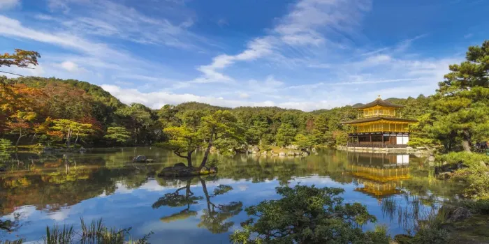 Framed Print : Japan, Kyoto, Kinkaku-ji, -The Golden Pavilion officially named Rokuon-ji