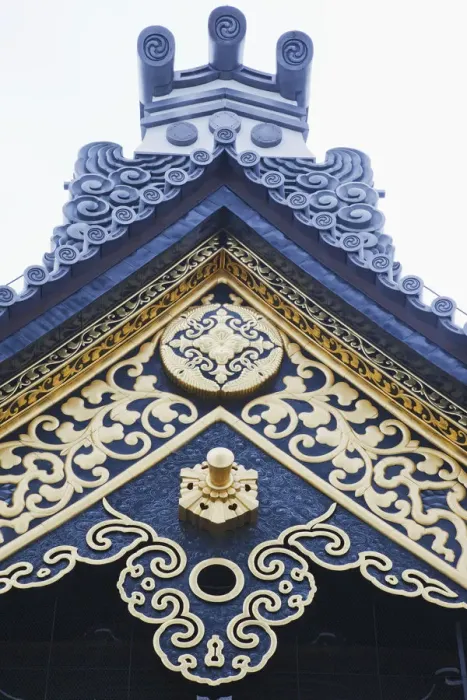 Framed Print : Japan, Kyoto, Nishi-Honganji Temple, Roofing Detail