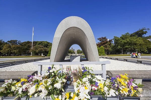 Japan, Kyushu, Hiroshima, Peace Memorial Park, Cenotaph for the A-Bomb Victims
