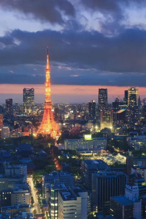 Framed Print : Japan, Tokyo, Tokyo Skyline and Tokyo Tower Framed Print : Japan, Tokyo, Tokyo Skyline and Tokyo Tower