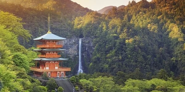 Japan, Wakayama Prefecture, Kumano Kodo Pilgrimage Trail (UNESCO Site), Nachi Taisha Pagoda